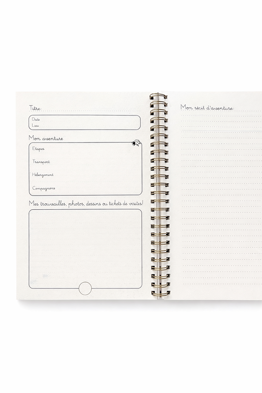 Carnet d’aventures A5 illustré – Cahier créatif et inspirant