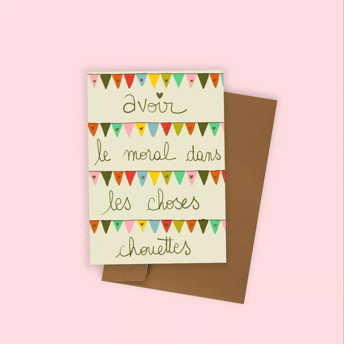 Carte postale écriture Les choses chouettes avec enveloppe