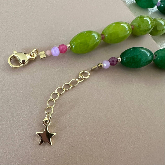 Collier Noée vert foncé – Agathe & Coco - bobibeloCollier Noée vert foncé – Agathe & Coco – SA vintage – bobibelo