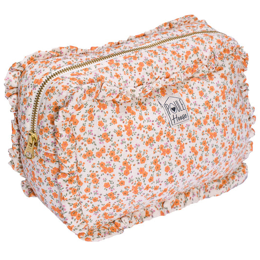 Marylou – Grande trousse de toilette à froufrou Liberty – Poule House - bobibeloMarylou – Grande trousse de toilette à froufrou Liberty – Poule House – SA vintage – bobibelo