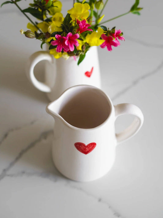 Pichet à crème cœur - bobibeloPichet à crème cœur – Vaisselle vintage – bobibelo
