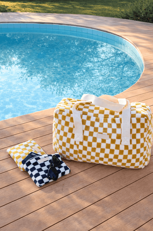 Sac week - end en éponge damier – Cabas souple et léger - bobibeloSac week - end en éponge damier – Cabas souple et léger – SA vintage – bobibelo