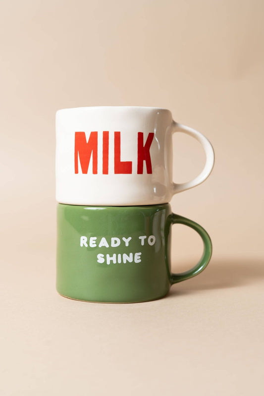 Tasse verte “Ready to shine” Sisi – Tasse graphique 25 cl - bobibeloTasse verte “Ready to shine” Sisi – Tasse graphique 25 cl – Vaisselle vintage – bobibelo