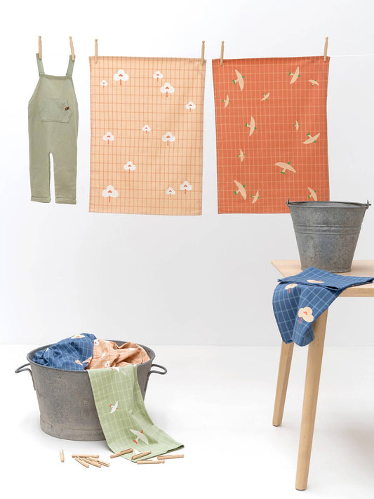 Torchon de cuisine rose - bobibeloTorchon de cuisine rose – Text vintage – bobibelo