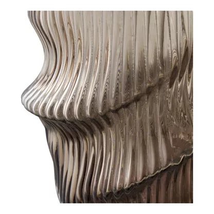 Vase en verre soufflé brun texturé - bobibeloVase en verre soufflé brun texturé – OD vintage – bobibelo