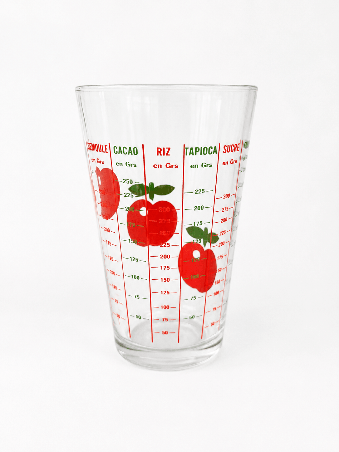 Verre doseur vintage Henkel années 70 – Motif pommes - bobibeloVerre doseur vintage Henkel années 70 – Motif pommes – broc vintage – bobibelo