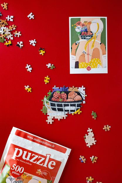 Puzzle 500 pièces À bicyclette Maison Joliette