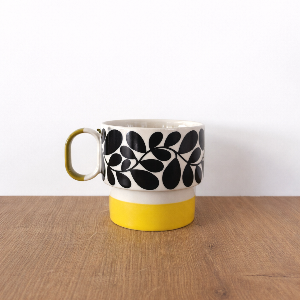 Mug Orla Kiely 275 ml Sycamore Stripe en céramique rétro