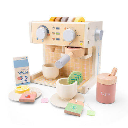 Machine à café et à thé en bois – 20 pièces