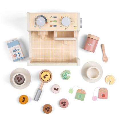 Machine à café et à thé en bois – 20 pièces