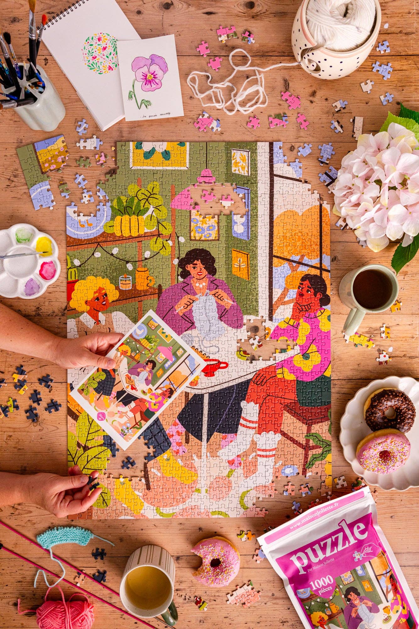 Puzzle 1000 pièces Les copines Maison Joliette