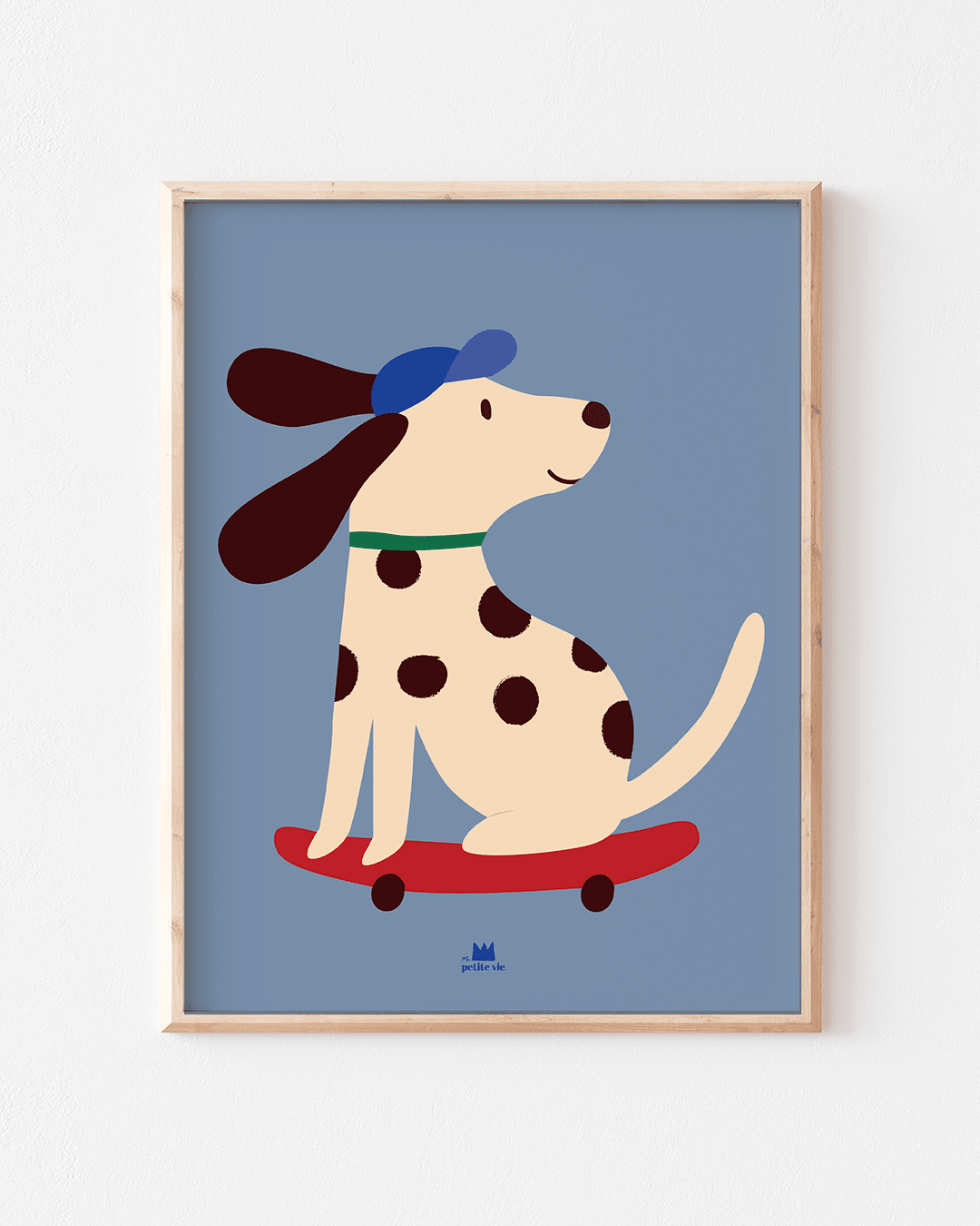 Affiche Dalmatien skate 30x40 illustration murale enfant fabrication française