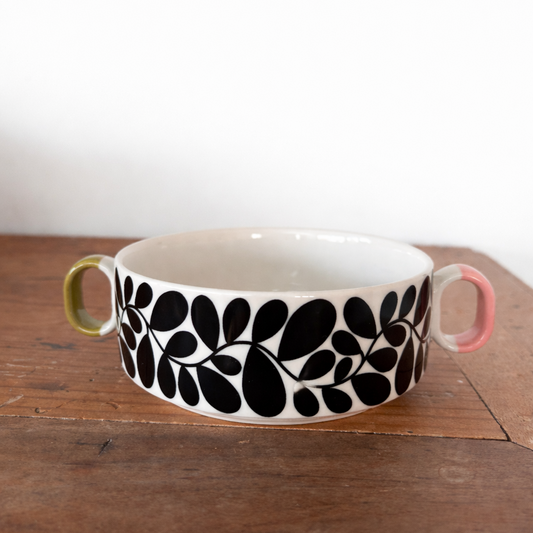 Bol à céréales Orla Kiely Sycamore Stripe en céramique avec poignées rétro