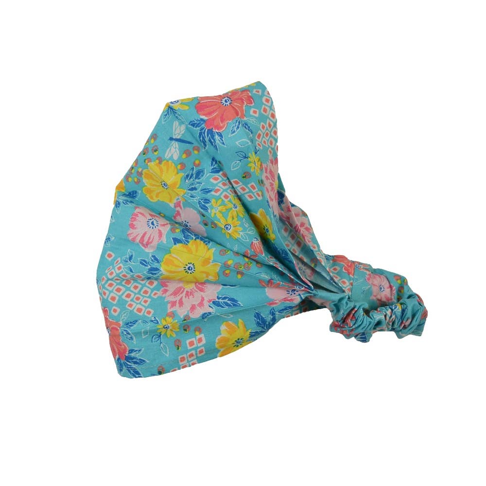 Bandeau fichu cheveux femme en coton – Large et élastique