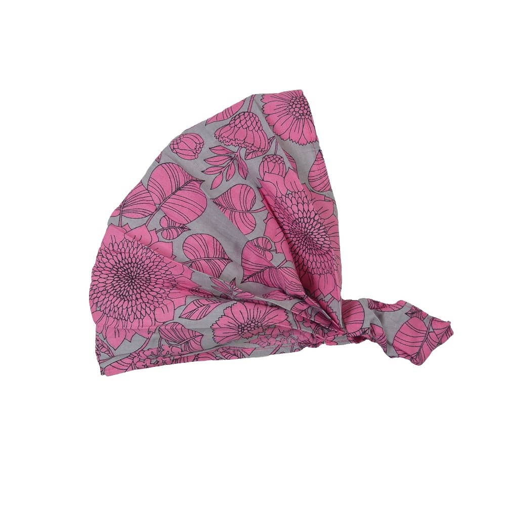 Bandeau fichu cheveux femme en coton – Large et élastique