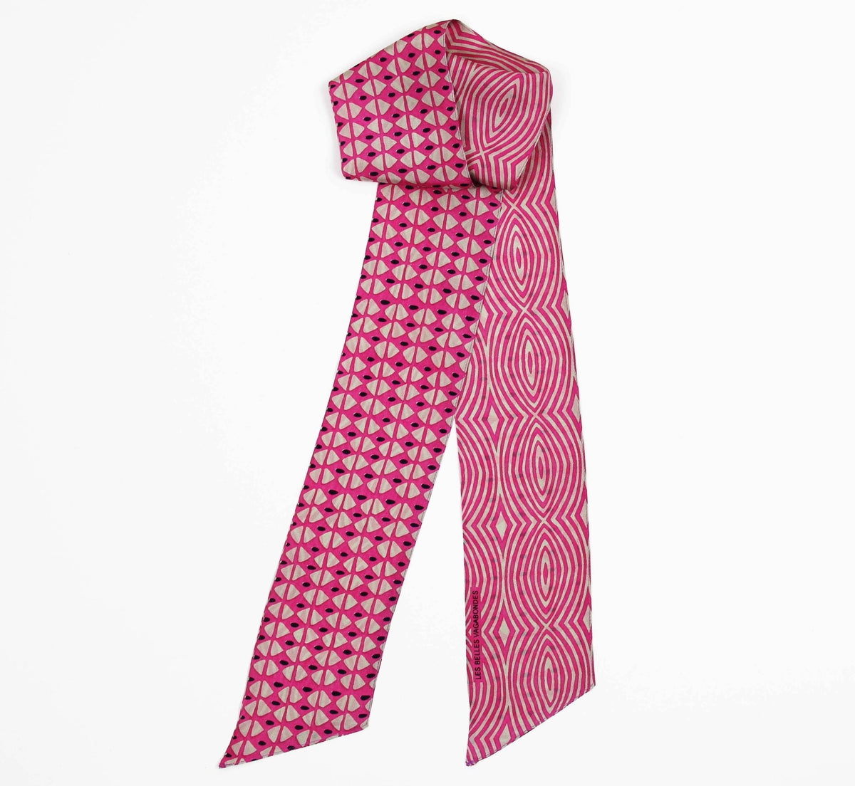 Bandeau Calypso Rose 100% soie - Les belles vagabondes - bobibeloBandeau Calypso Rose 100% soie - Les belles vagabondes – SA vintage – bobibelo