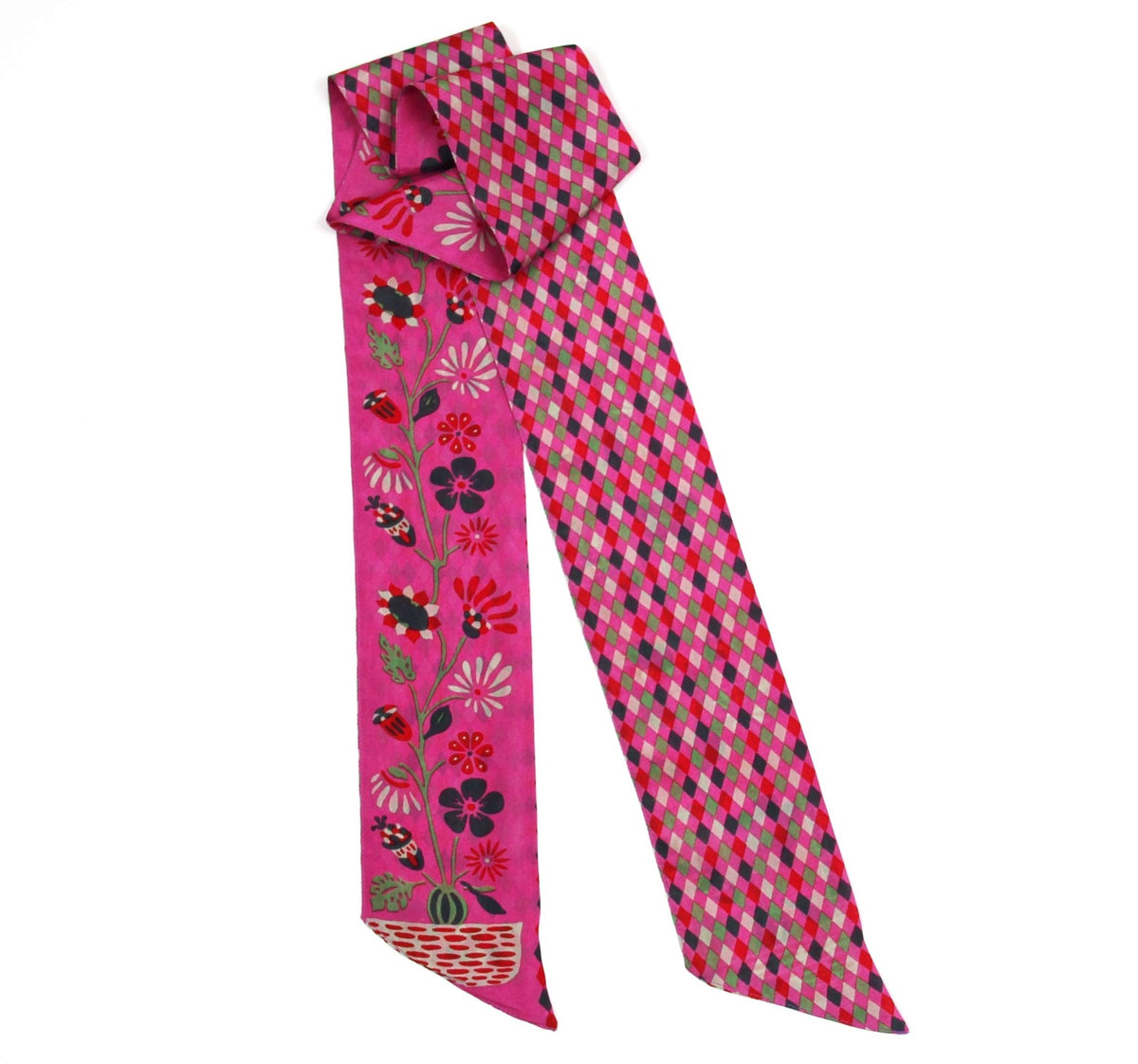 Bandeau Scarlett Fuchsia 100% soie - Les belles vagabondes - bobibeloBandeau Scarlett Fuchsia 100% soie - Les belles vagabondes – SA vintage – bobibelo
