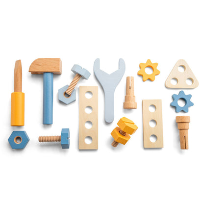 Boîte à outils en bois pour enfant – Woet - BobibeloBoîte à outils en bois pour enfant – Woet – Petit vintage – Bobibelo