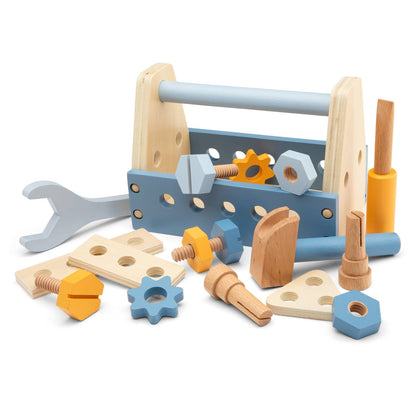 Boîte à outils en bois pour enfant – Woet - BobibeloBoîte à outils en bois pour enfant – Woet – Petit vintage – Bobibelo