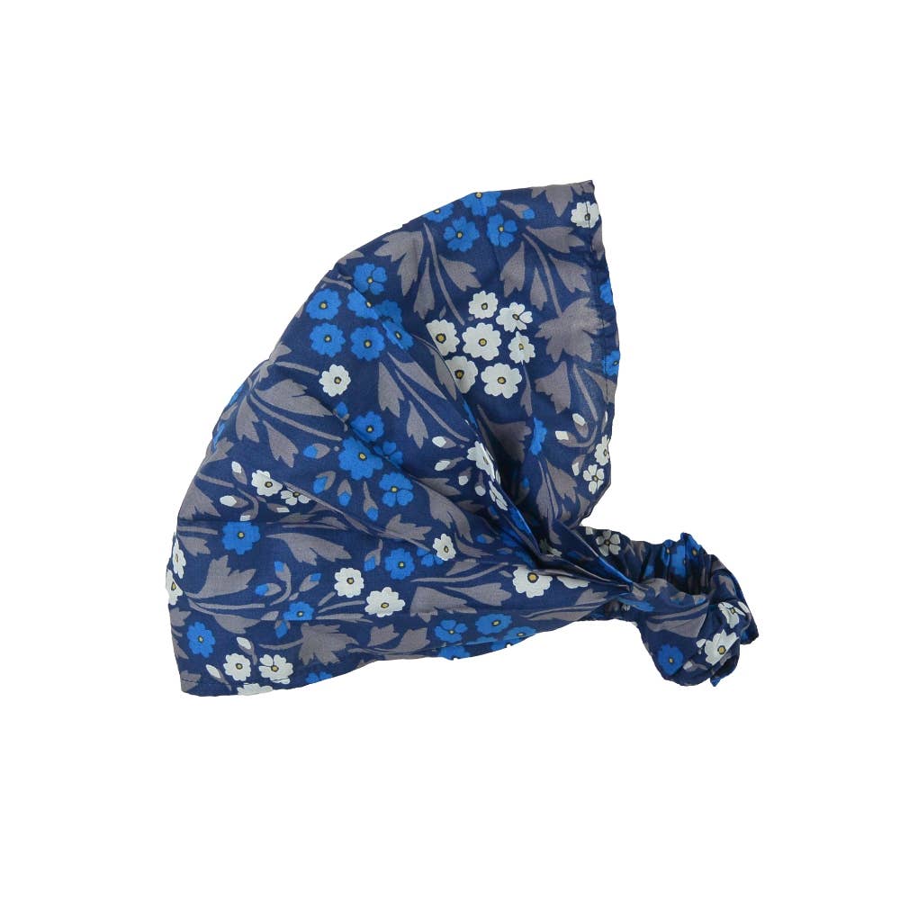 Bandeau fichu cheveux femme en coton – Large et élastique