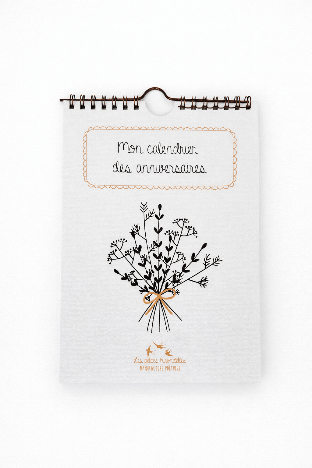 Calendrier perpétuel d’anniversaires A5 illustré – Motifs botaniques sur papier d’art - bobibeloCalendrier perpétuel d’anniversaires A5 illustré – Motifs botaniques sur papier d’art – PAPETERIE vintage – bobibelo