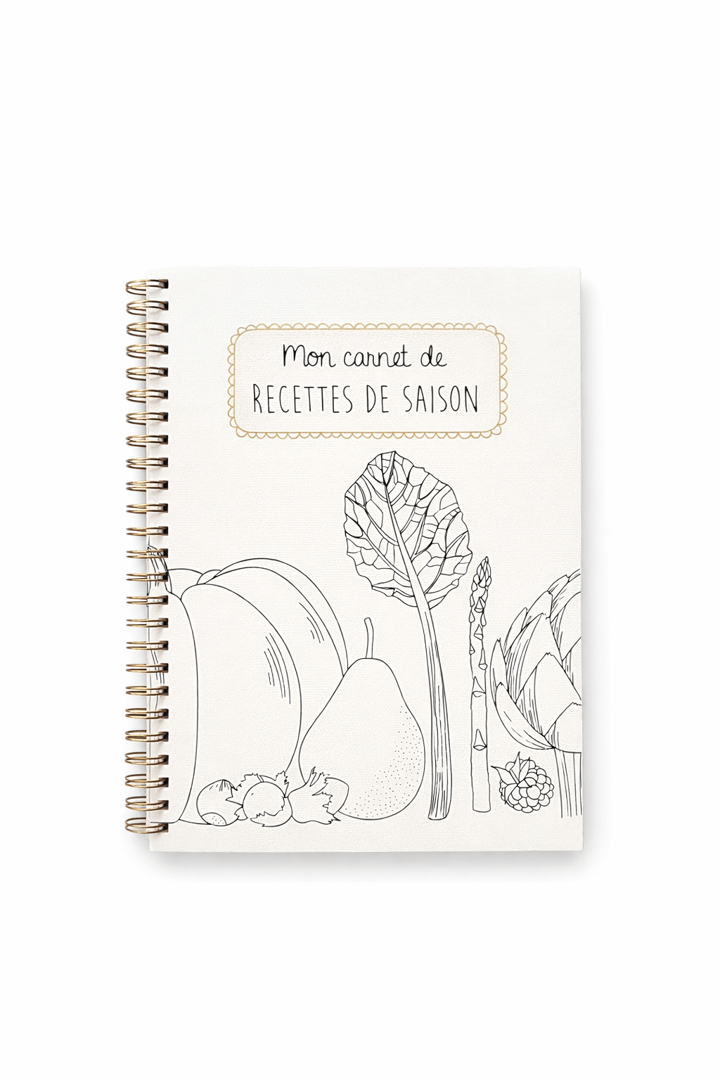 Carnet de recettes de saison A5 – Livre de cuisine à remplir illustré - bobibeloCarnet de recettes de saison A5 – Livre de cuisine à remplir illustré – PAPETERIE vintage – bobibelo