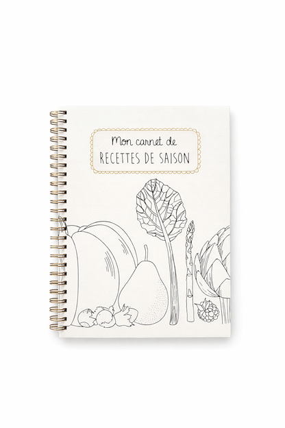 Carnet de recettes de saison A5 – Livre de cuisine à remplir illustré - bobibeloCarnet de recettes de saison A5 – Livre de cuisine à remplir illustré – PAPETERIE vintage – bobibelo