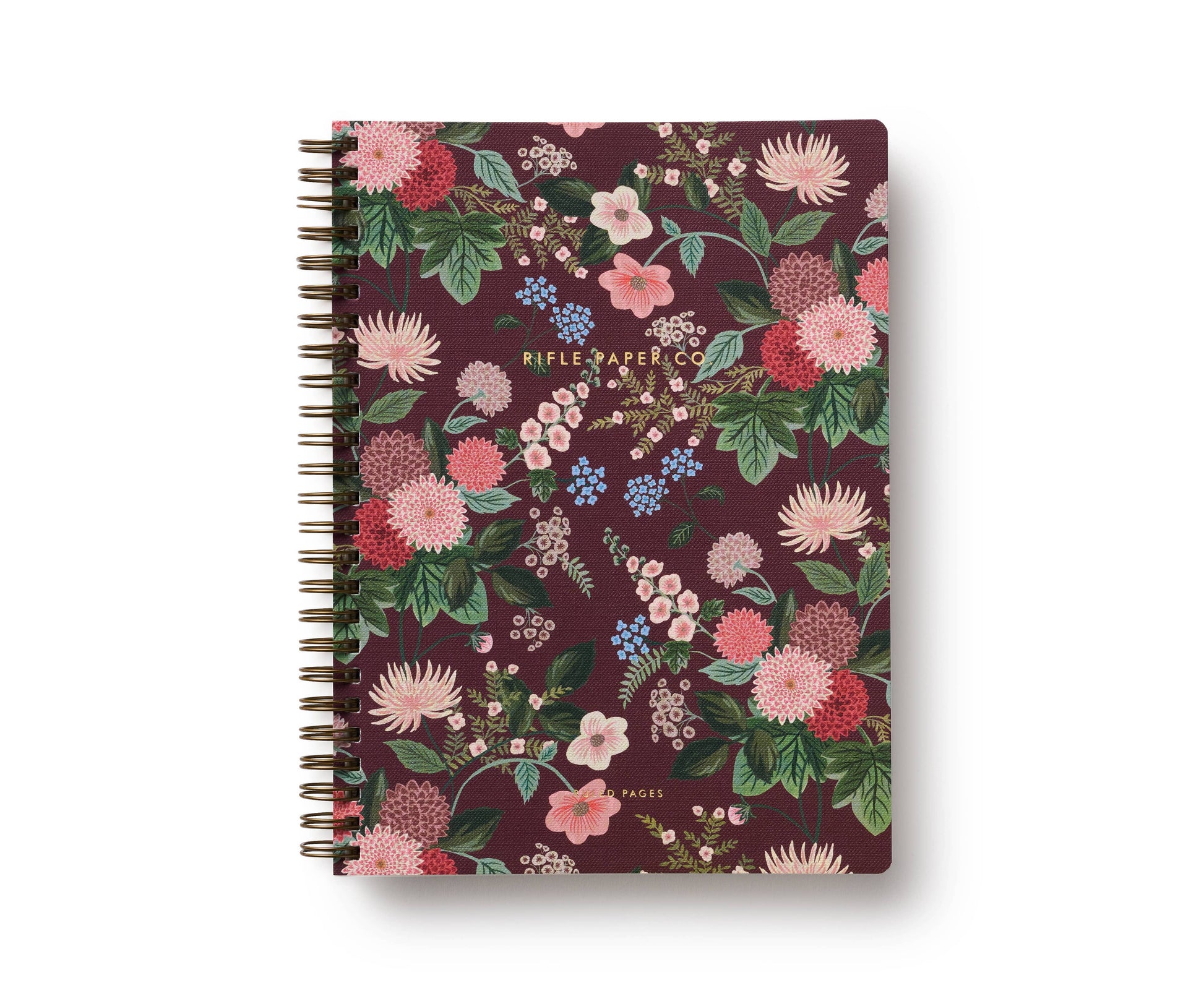 Carnet à spirale Dahlia Rifle Paper Co à motifs floraux