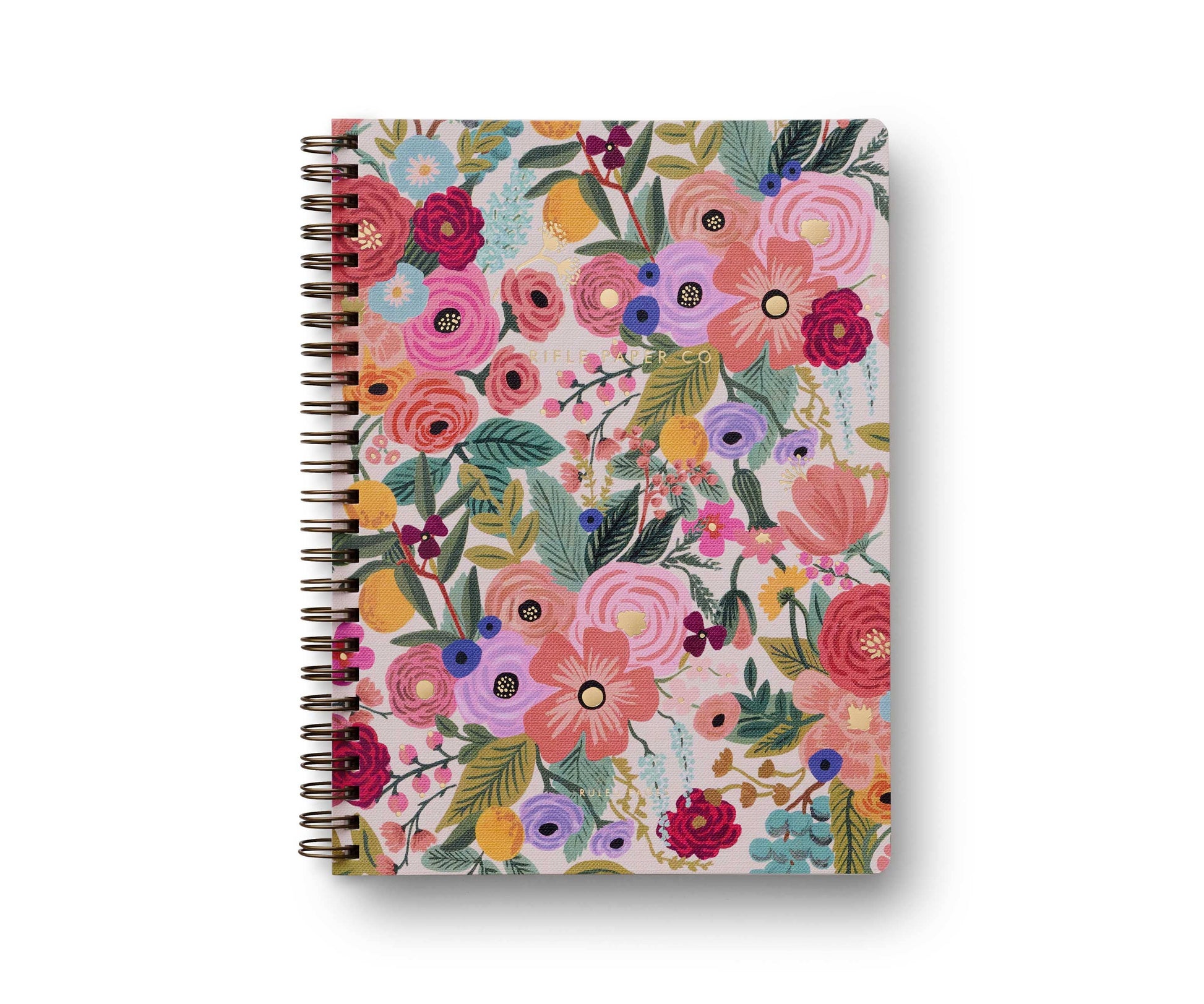 Carnet à spirale Garden Party Rifle Paper Co à motif floral coloré