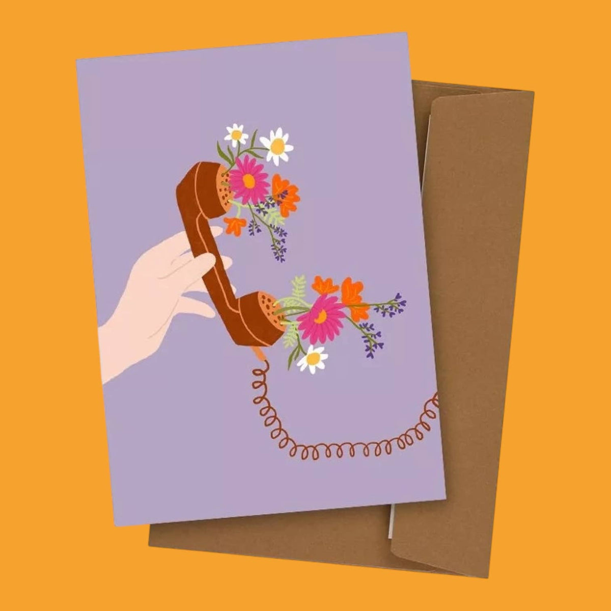 Carte postale  téléphone avec enveloppe