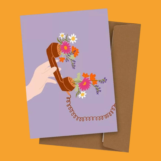 Carte postale  téléphone avec enveloppe