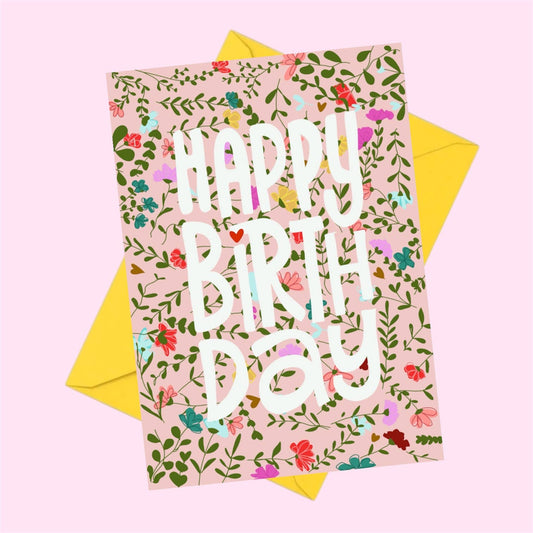 Carte postale mille fiori - avec enveloppe