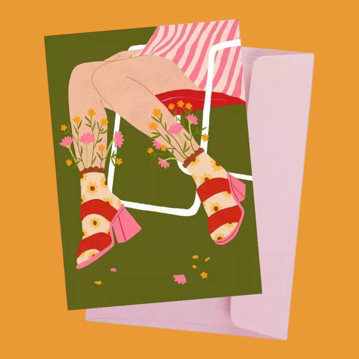 Carte postale Soquettes avec enveloppe