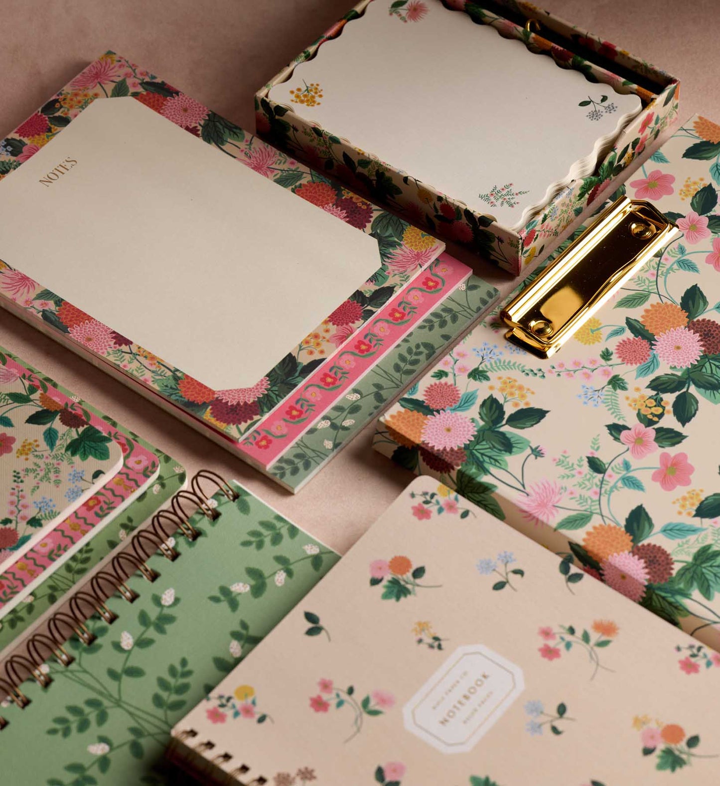 Porte-documents avec bloc-notes Dahlia – Rifle Paper Co