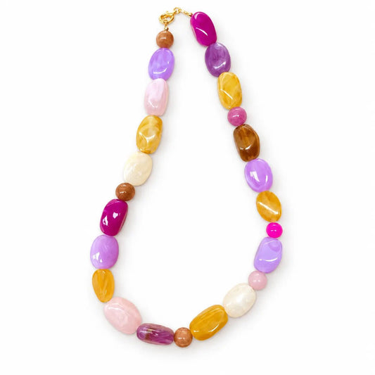 Collier Carmen multi rose – Agathe & Coco - BobibeloCollier Carmen multi rose – Agathe & Coco – SA vintage – Bobibelo