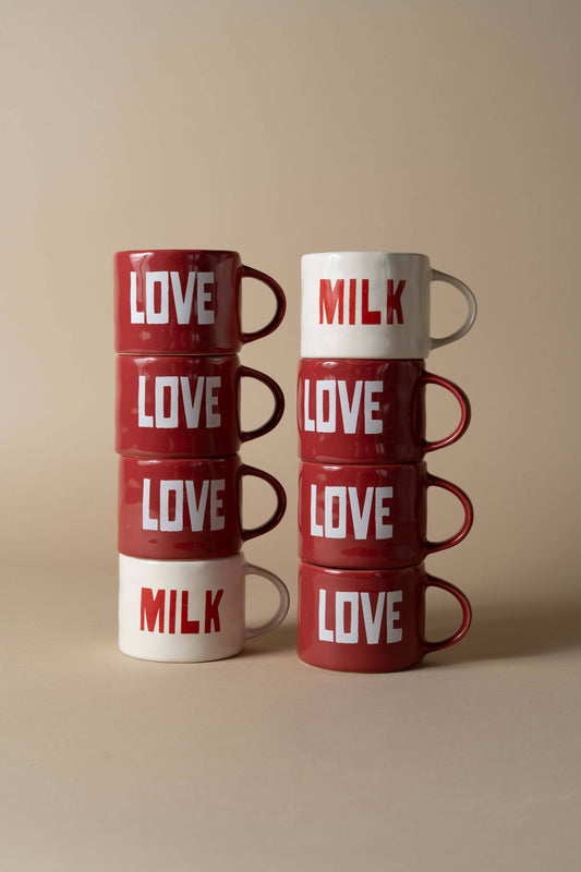 Tasse rouge “Love” Sisi – Tasse graphique et colorée