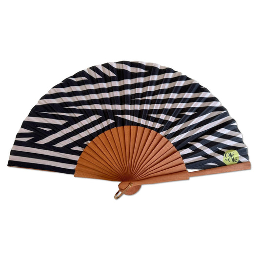 Éventail Black & White - bobibeloÉventail Black & White – SA vintage – bobibelo