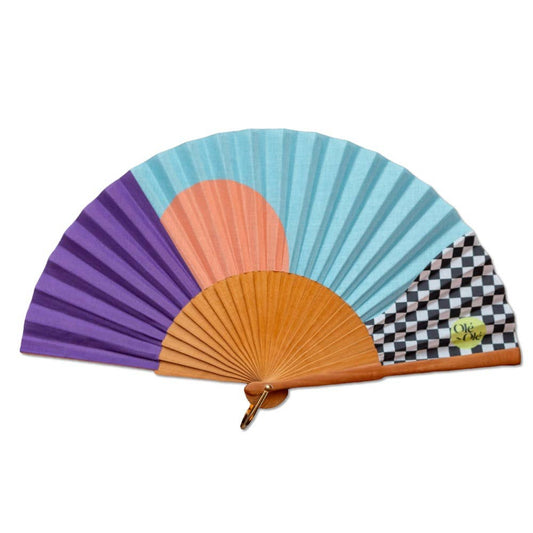 Éventail Turquoise - bobibeloÉventail Turquoise – SA vintage – bobibelo