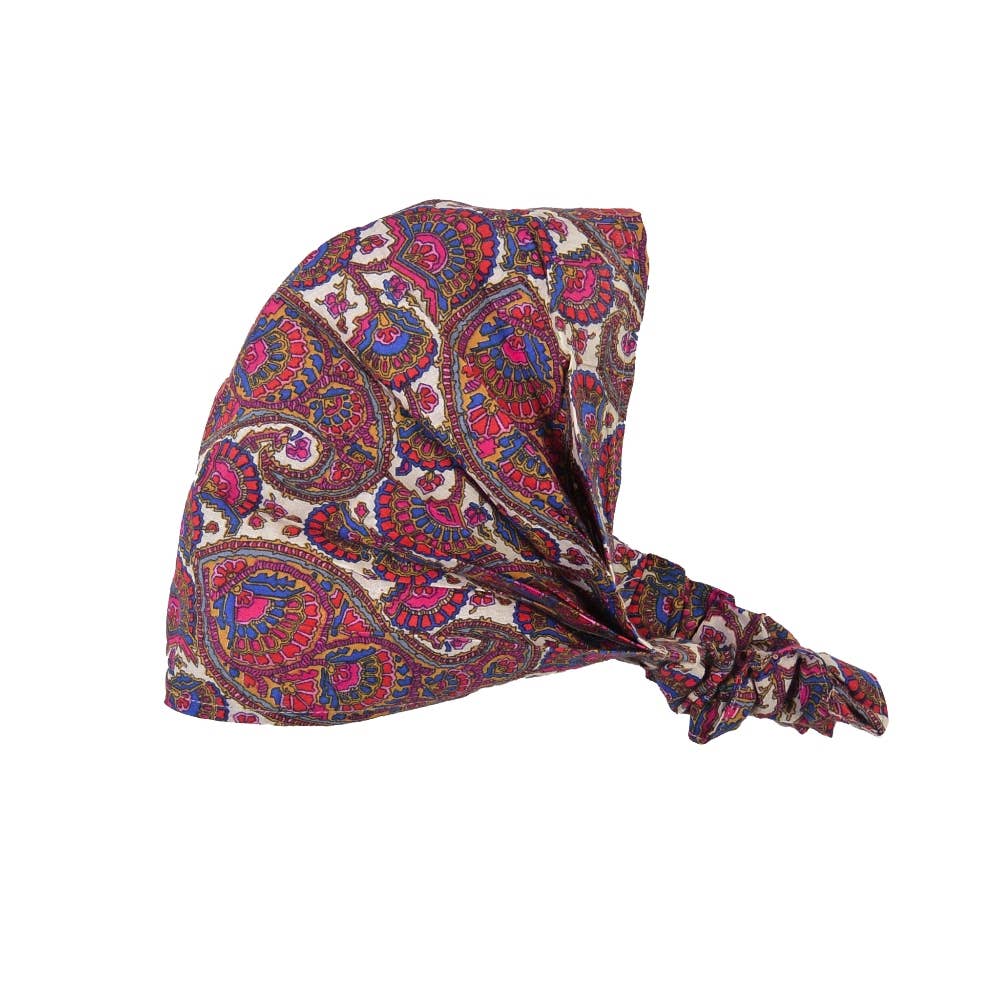 Bandeau fichu cheveux femme en coton – Large et élastique