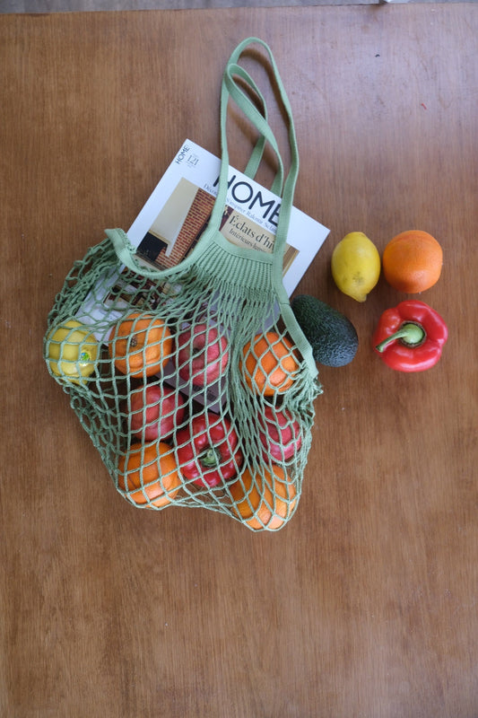 Filet à provisions Vert Pergola grandes poignées - bobibeloFilet à provisions Vert Pergola grandes poignées – SA vintage – bobibelo