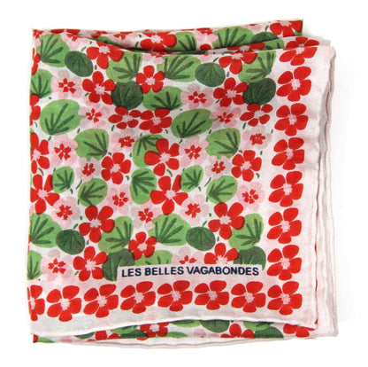 Foulard en soie 50 x 50 cm -Mini Capucine Orange -Les Belles Vagabondes - bobibeloFoulard en soie 50 x 50 cm -Mini Capucine Orange -Les Belles Vagabondes – SA vintage – bobibelo