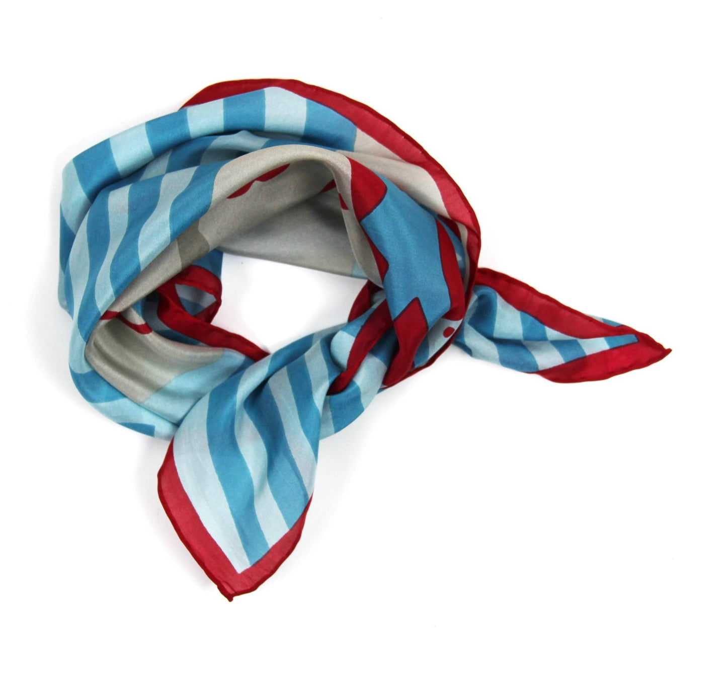 Foulard en soie 50 x 50 cm - Mini Luna Park Turquoise-Les Belles Vagabondes - bobibeloFoulard en soie 50 x 50 cm - Mini Luna Park Turquoise-Les Belles Vagabondes – SA vintage – bobibelo