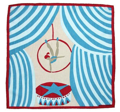 Foulard en soie 50 x 50 cm - Mini Luna Park Turquoise-Les Belles Vagabondes - bobibeloFoulard en soie 50 x 50 cm - Mini Luna Park Turquoise-Les Belles Vagabondes – SA vintage – bobibelo