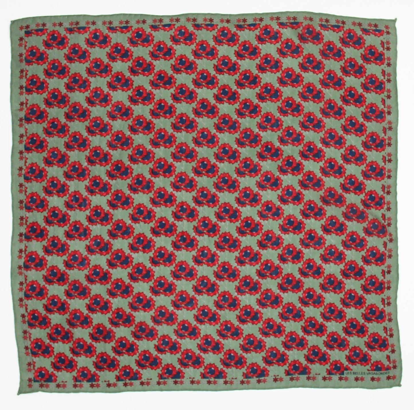 Foulard en soie 50 x 50 cm - Mini Tournesol Kaki-Les Belles Vagabondes - bobibeloFoulard en soie 50 x 50 cm - Mini Tournesol Kaki-Les Belles Vagabondes – SA vintage – bobibelo