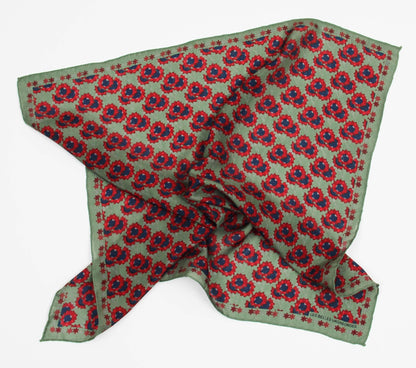 Foulard en soie 50 x 50 cm - Mini Tournesol Kaki-Les Belles Vagabondes - bobibeloFoulard en soie 50 x 50 cm - Mini Tournesol Kaki-Les Belles Vagabondes – SA vintage – bobibelo