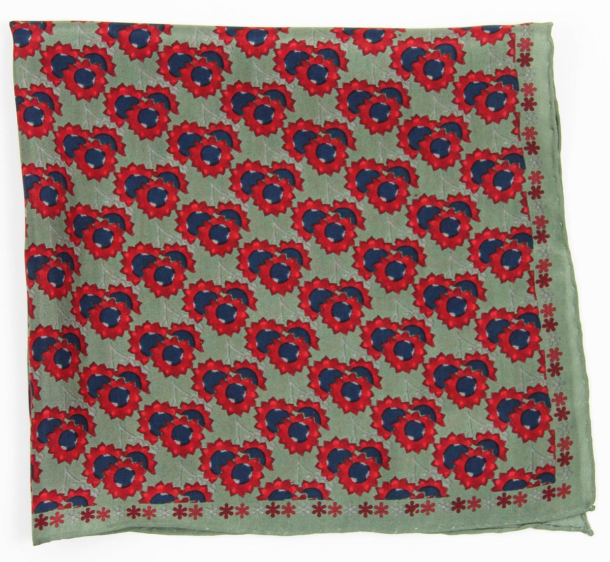 Foulard en soie 50 x 50 cm - Mini Tournesol Kaki-Les Belles Vagabondes - bobibeloFoulard en soie 50 x 50 cm - Mini Tournesol Kaki-Les Belles Vagabondes – SA vintage – bobibelo