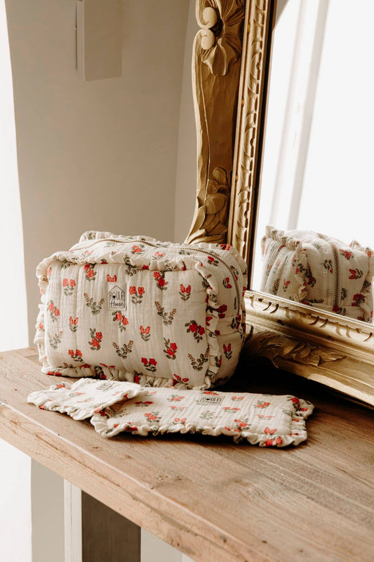 Grande trousse de toilette Marylou – Poule House - bobibeloGrande trousse de toilette Marylou – Poule House – SA vintage – bobibelo