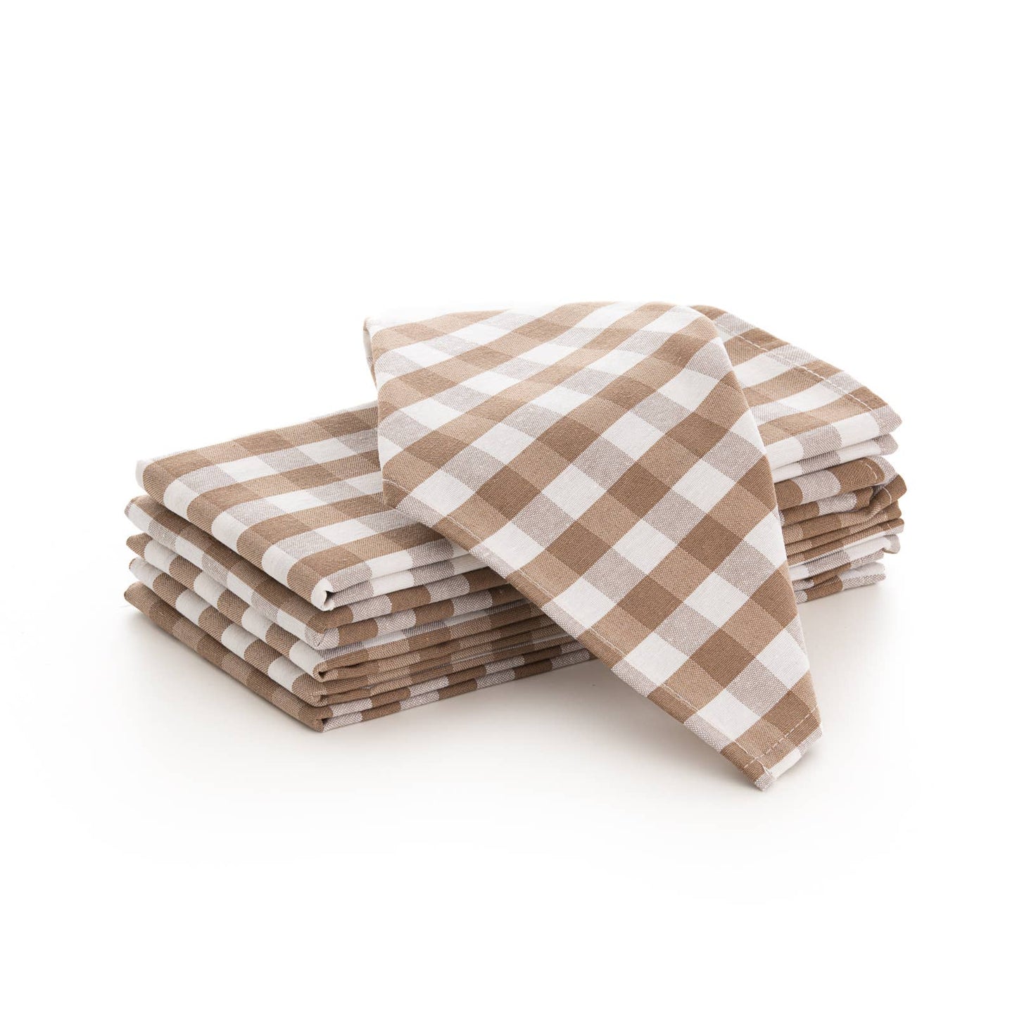 Lot de 6 serviettes de table en coton à carreaux vichy 45x45 cm - bobibeloLot de 6 serviettes de table en coton à carreaux vichy 45x45 cm – Text vintage – bobibelo