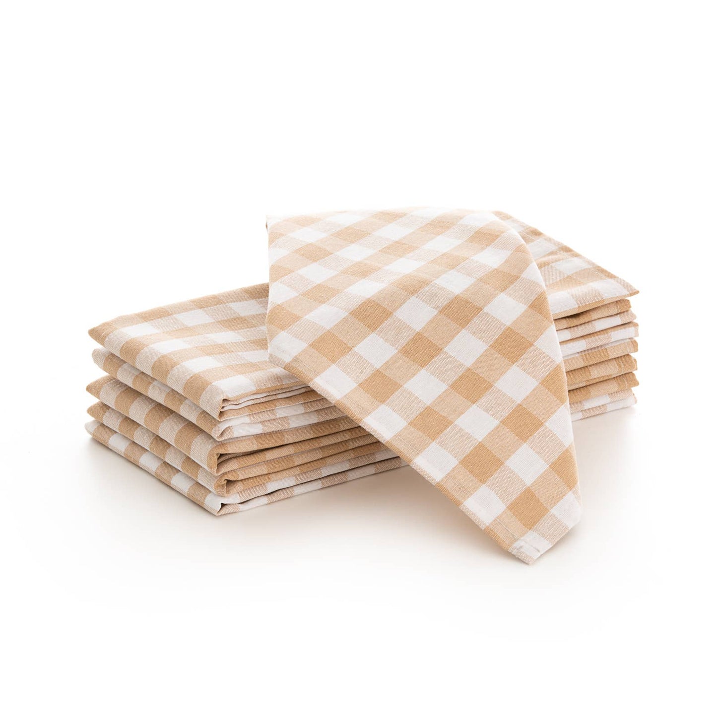 Lot de 6 serviettes de table en coton à carreaux vichy 45x45 cm - bobibeloLot de 6 serviettes de table en coton à carreaux vichy 45x45 cm – Text vintage – bobibelo