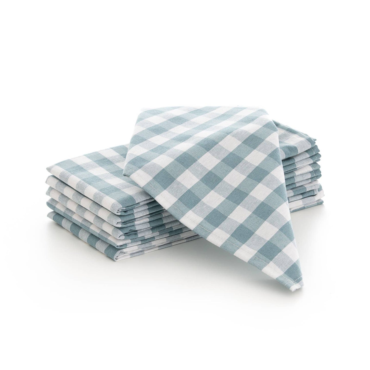 Lot de 6 serviettes de table en coton à carreaux vichy 45x45 cm - bobibeloLot de 6 serviettes de table en coton à carreaux vichy 45x45 cm – Text vintage – bobibelo